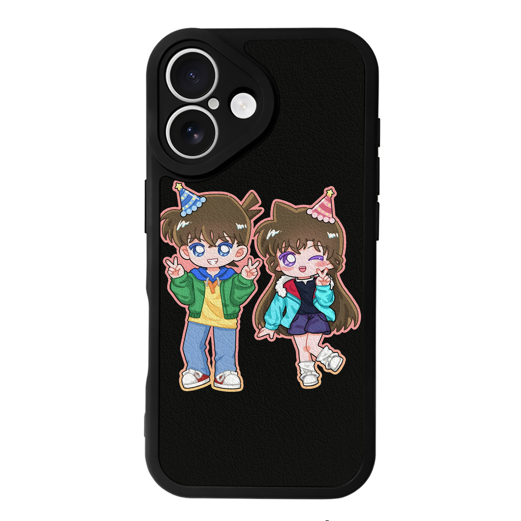 （画像用） 名探偵コナン 毛利 蘭 もうり らん、モーリ ラン Detective Conan Rachel Moore 【iPhone 16シリーズ対応】シリコンスマホケース（レザー調） 材質：シリコン